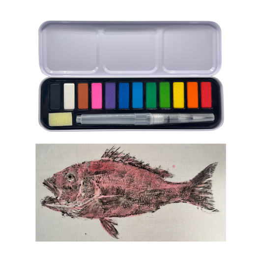 Watercolor Paint Set for Fish Prints – Add Color to Your Gyotaku Art